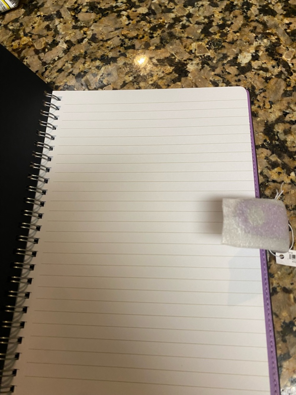 Coach Black & Lavender Spiral Logo Notebook - Picture 3 of 4